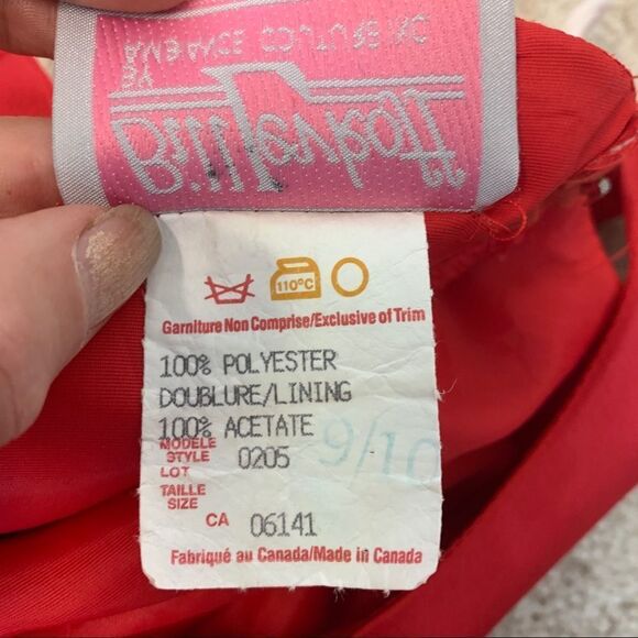 BILL Levkoff Red satin crisscross bow back prom wedding bridesmaid gown dress🔥 - Picture 7 of 11